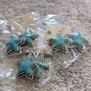 Treasure Navajo star silver turquoise earrings ⭐️